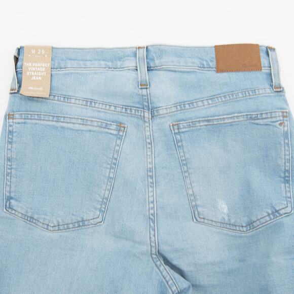 Madewell The Perfect Vintage Straight Danby Knee-Rip Edition Jeans Size 29 - Picture 8 of 16